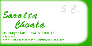 sarolta chvala business card
